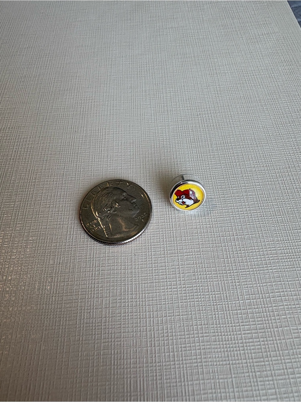 Silver Buc-ee’s Logo Stud Earrings - Picture 5 of 6